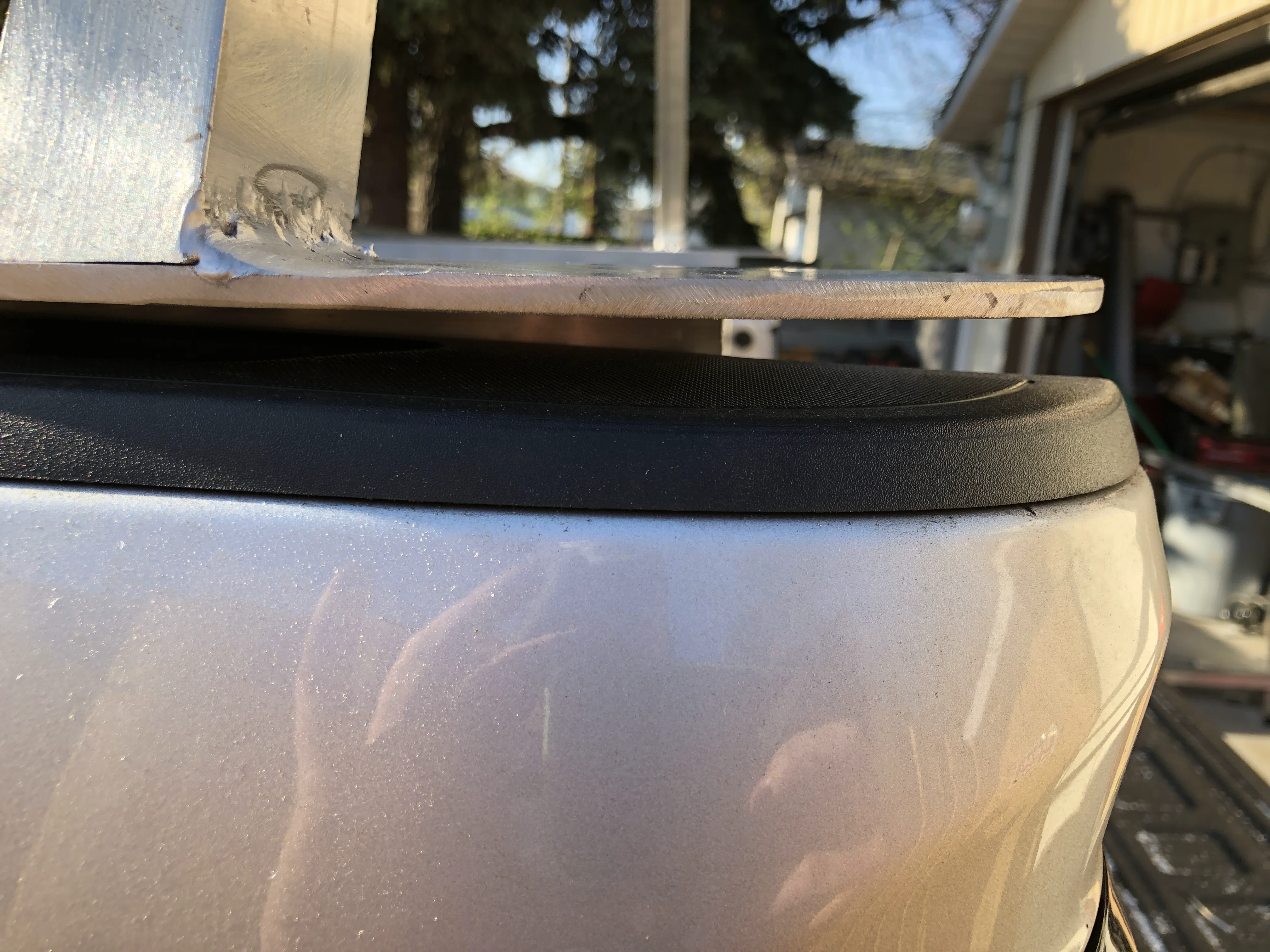 Warped aluminum base from welding heat